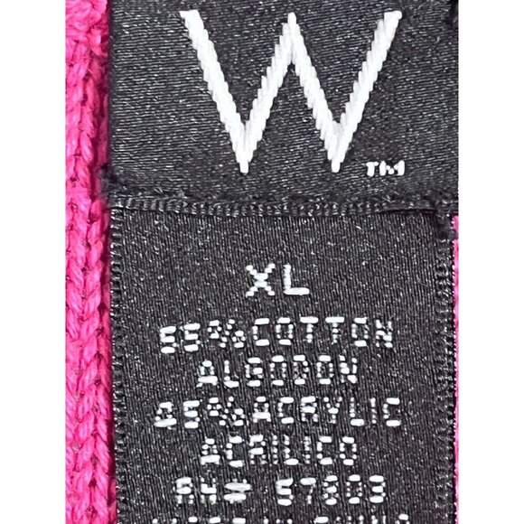 Cotton Beaded Sequin Cardigan XL Pink Boho Western Preppy Resort Classic Retro - Picture 2 of 12